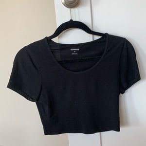 Black express crop top